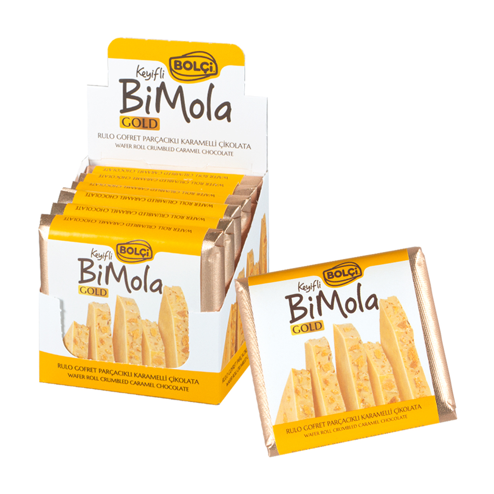 Bi Mola Gold(Rulo Gofretli) Tablet Çikolata 70 Gr