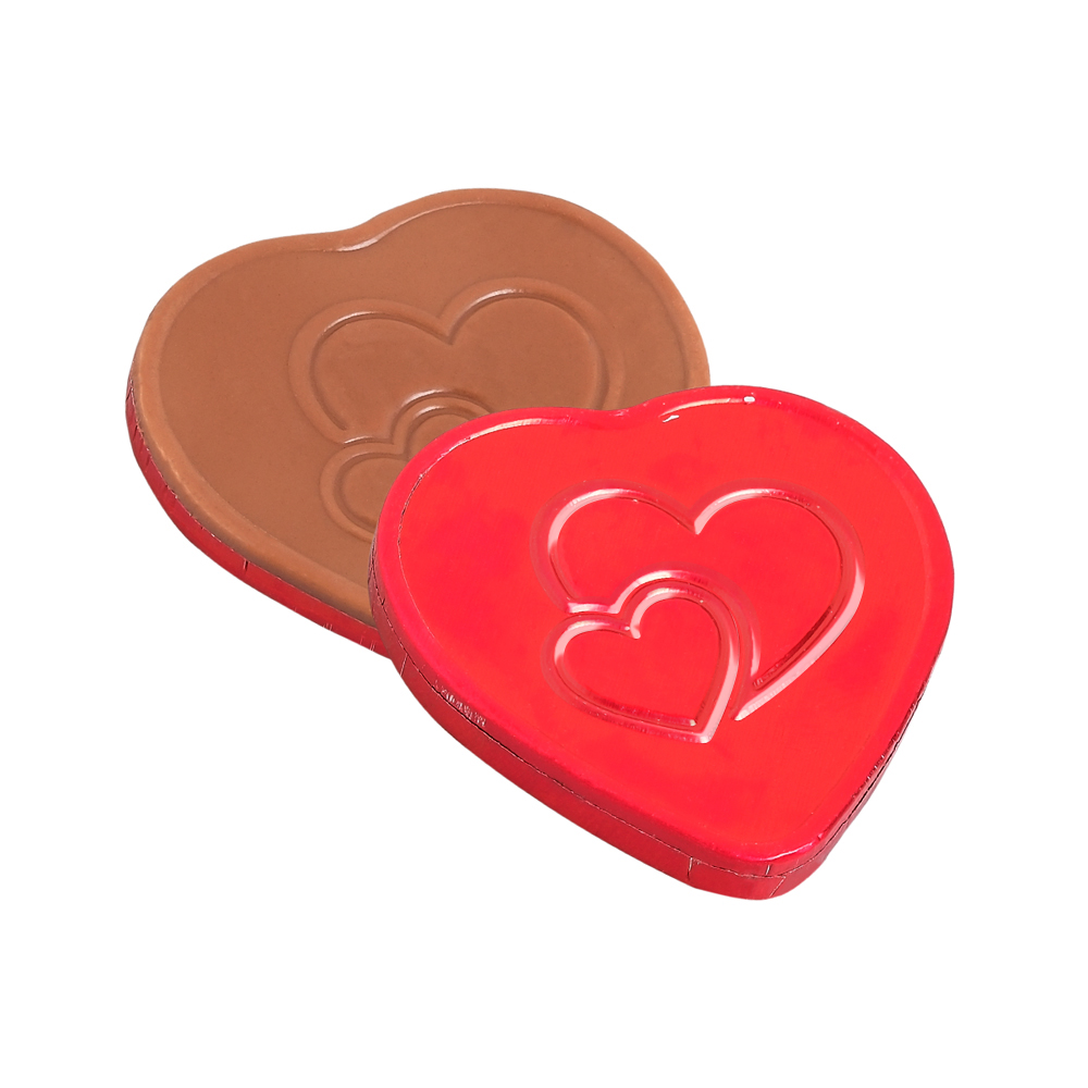 Sütlü Kalp Çikolata ( Kırmızı)