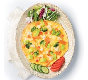açık sebzeli omlet